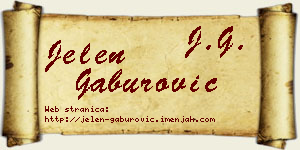 Jelen Gaburović vizit kartica